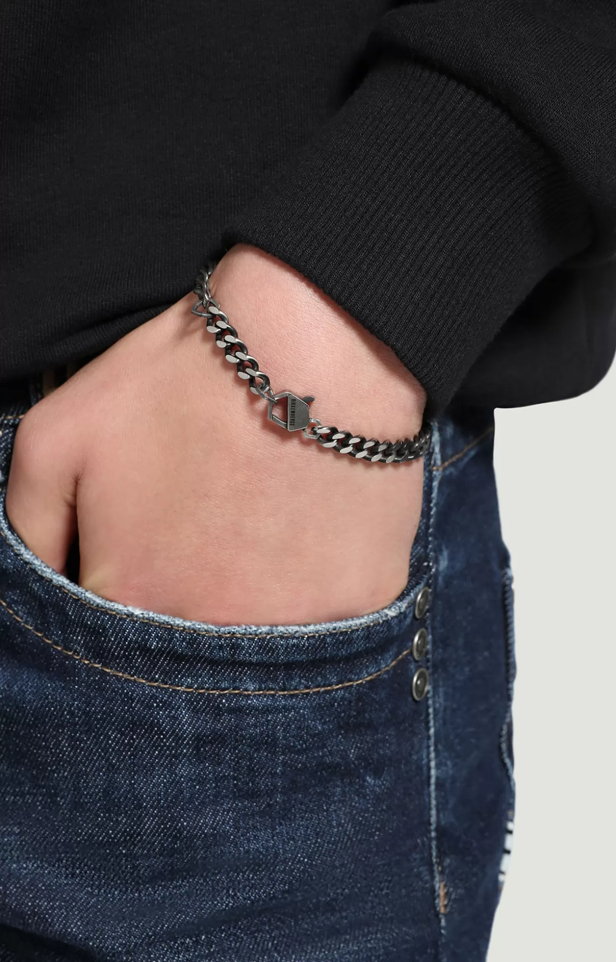 Bikkembergs Bracciale Uomo Effetto Vintage Con Diamante 273 Store