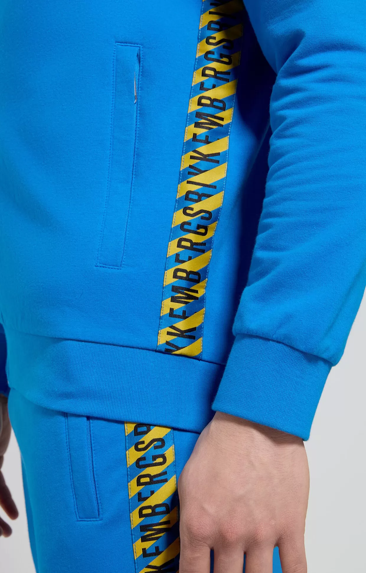 Bikkembergs Felpa Uomo Dettagli A Contrasto electric blue lemonade Discount