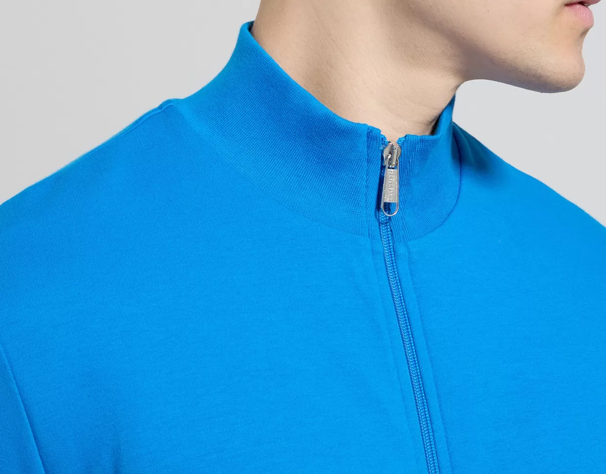 Bikkembergs Felpa Uomo Dettagli A Contrasto electric blue lemonade Discount