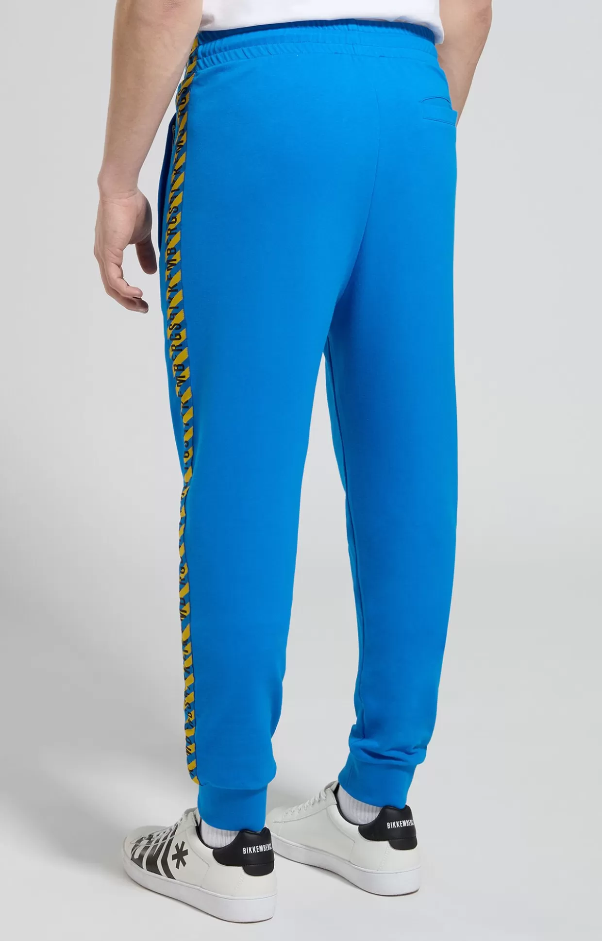 Bikkembergs Pantaloni Tuta Uomo Dettagli A Contrasto electric blue lemonade Cheap