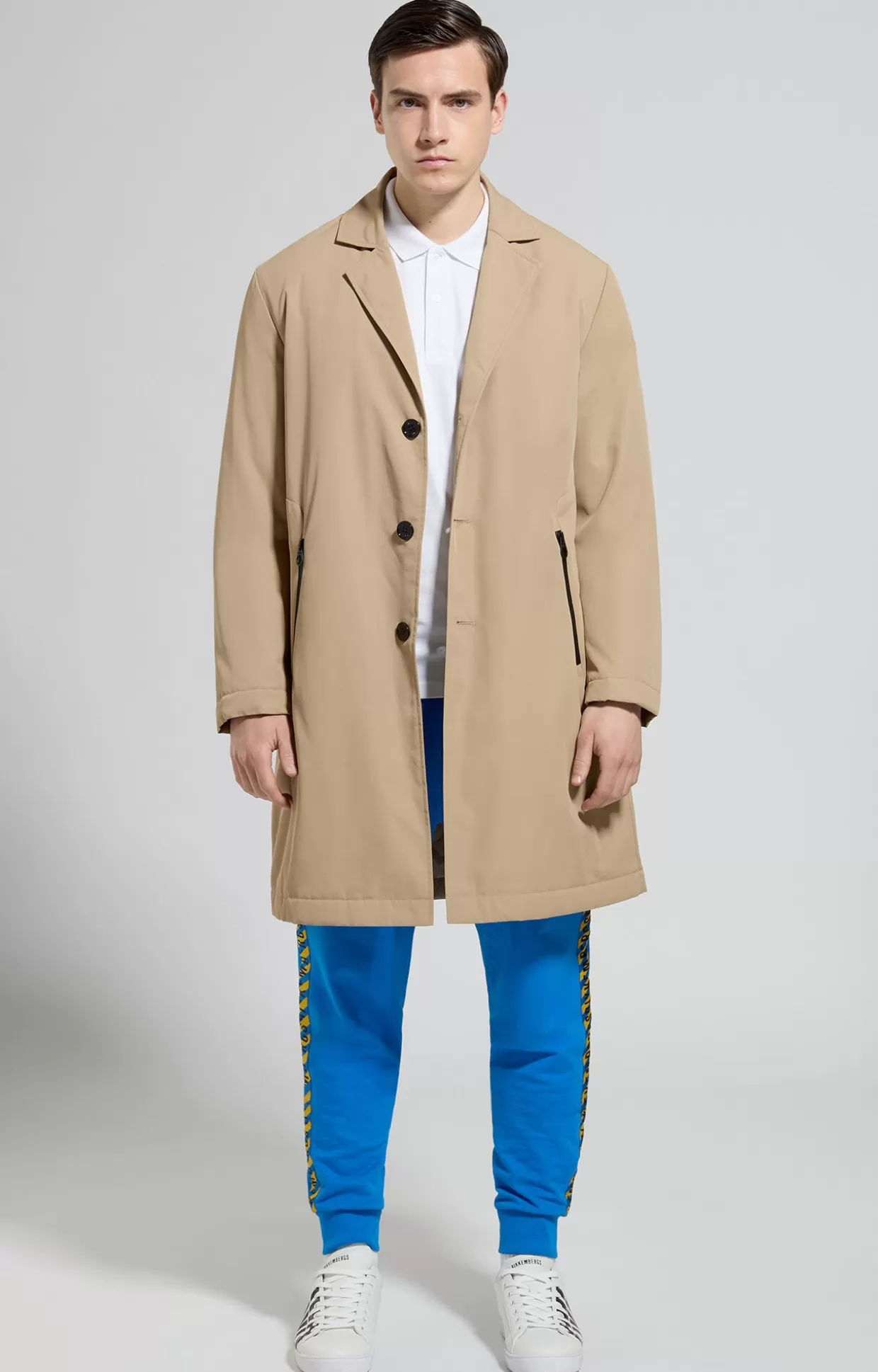 Bikkembergs Pantaloni Tuta Uomo Dettagli A Contrasto electric blue lemonade Cheap