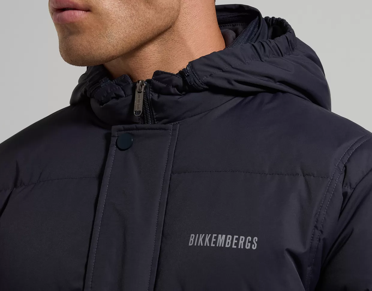 Bikkembergs Piumino Uomo Dettaglio Catarifrangente blue graphite Clearance