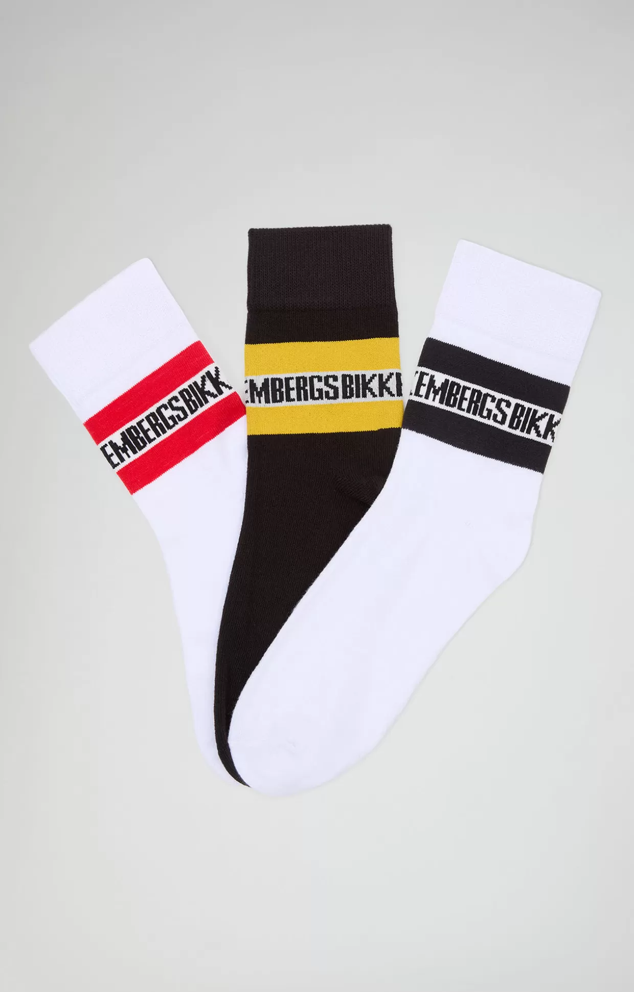 Bikkembergs Tri-pack Calze Corte Unisex Banda A Contrasto multicolor Store